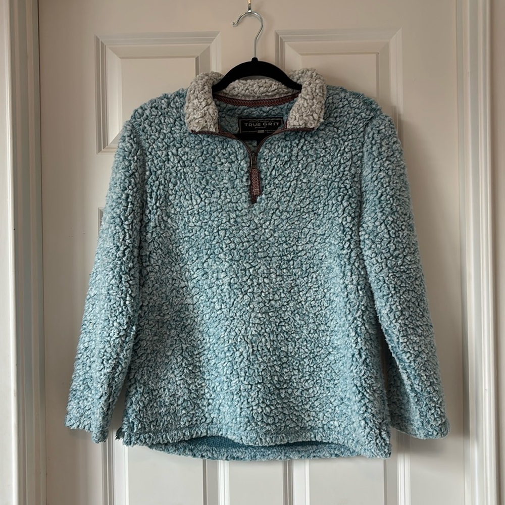 AQUA TRUE GRIT YOUTH FROSTY TIP 1/4 ZIP PULLOVER